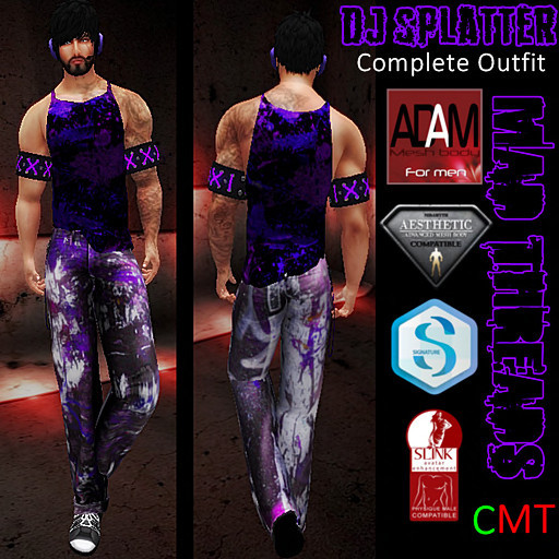 ::MAD:: DJ Splatter Outfit (Purple) (Boxed)