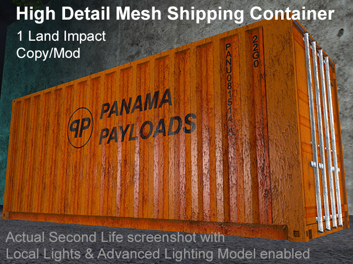 Shipping Container Orange (mesh)