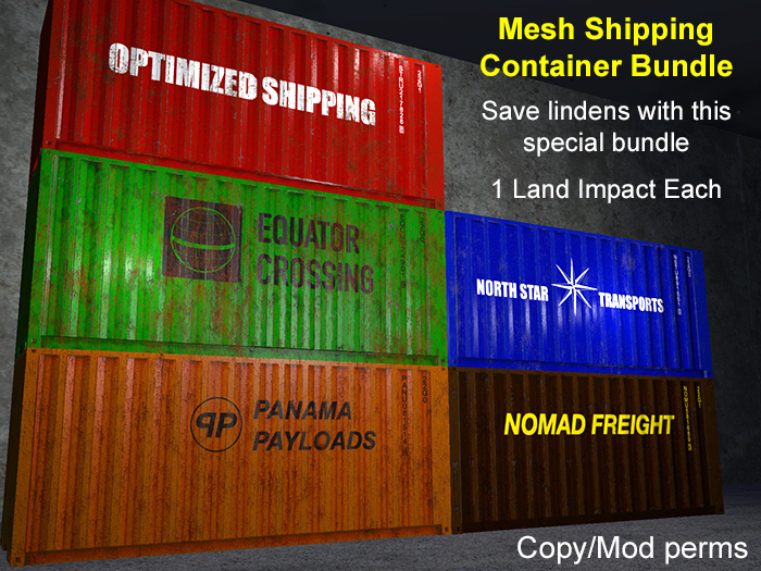 Shipping Container Bundle (mesh)