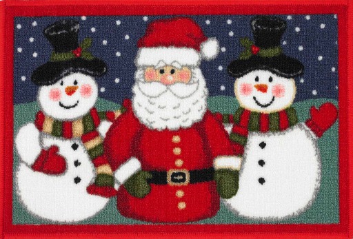 Christmas - Rug - Santa Snowmen (MESH)