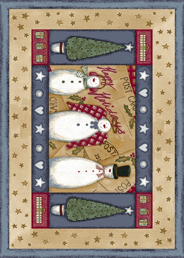 Christmas - Rug - Snowmen (MESH)