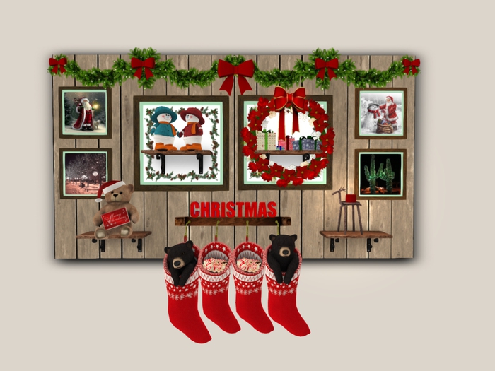 Holiday Wall Mural /w Texture Changer