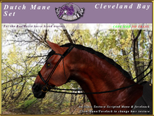 *E* RealHorse Dutch Mane Set [BOXED] Cleveland Bay