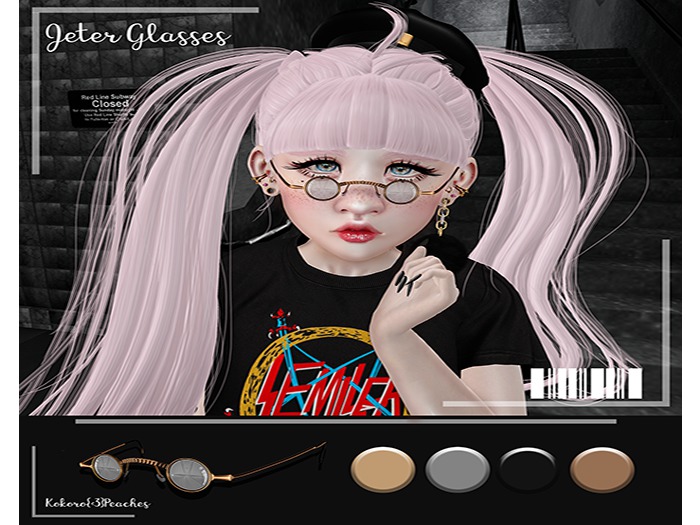 K{<3}P - Jeter Glasses - Silver/Gold