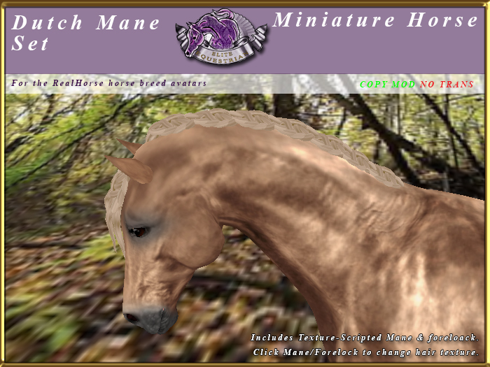 *E* RealHorse Dutch Mane Set [BOXED] Miniature Horse