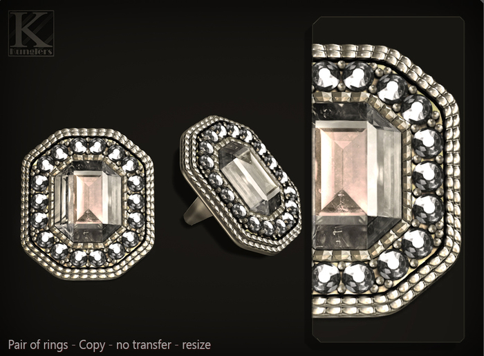 (Kunglers) Celine ring - crystal