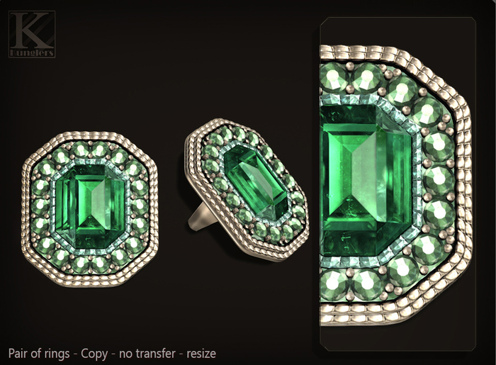 (Kunglers) Celine ring - emerald