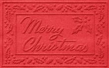 Christmas - Rug - Merry Christmas Watermark Red (MESH)