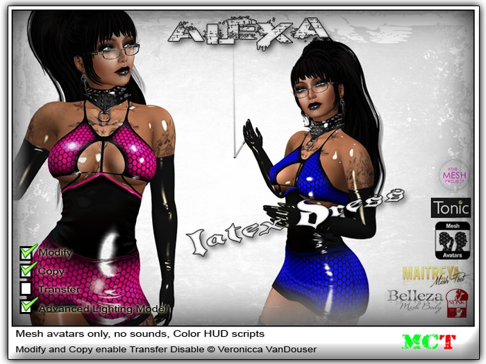 Alexa Latex Dress Multicolor *DEMO*