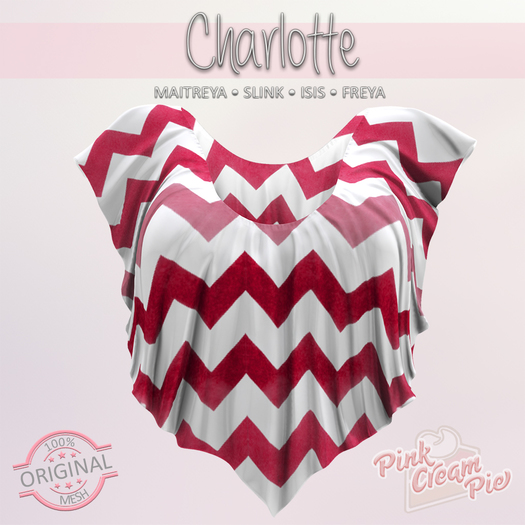 !PCP! :: Charlotte Shirt [Chevron - Pink]
