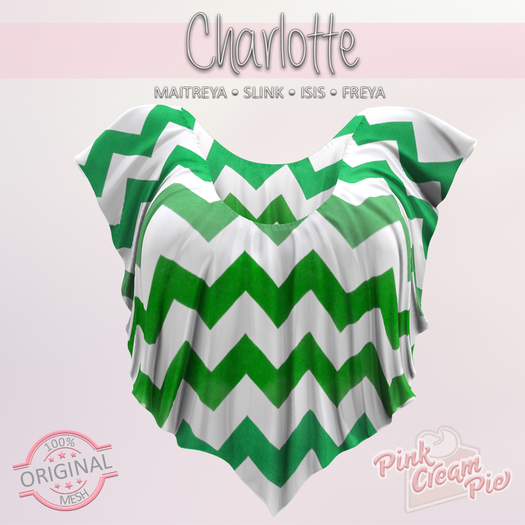 !PCP! :: Charlotte Shirt [Chevron - Green]