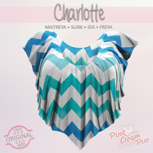 !PCP! :: Charlotte Shirt [Chevron - Blue]