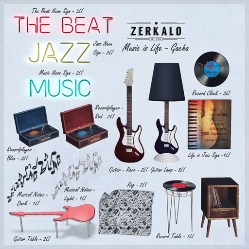 [ zerkalo ] Music is Life - The Beat Neon Sign - BlinkingOn/Off
