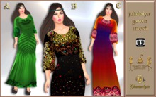 jalabiya gown mesh Orange - gown mesh