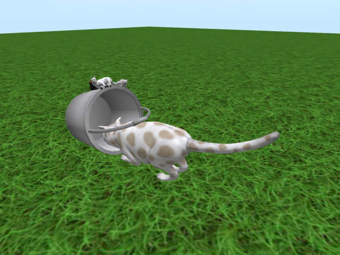 Mesh Playing Cat Family