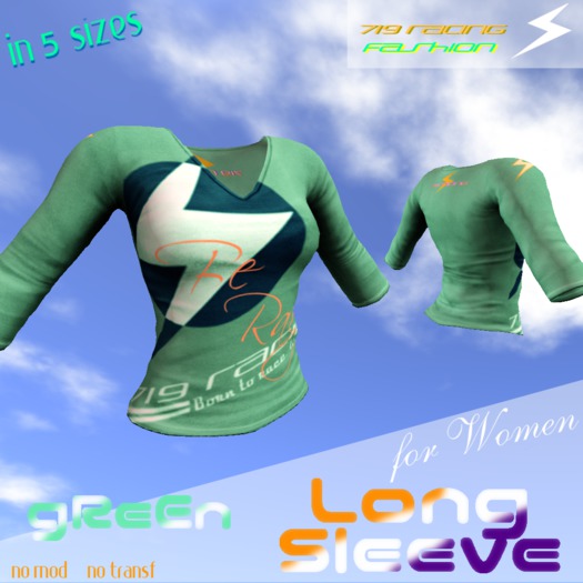 719 Racing Ladies Long Sleeve Green (Wear to unpack)