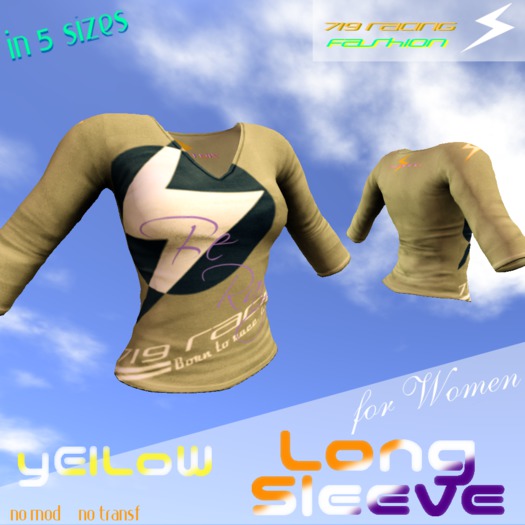 719 Racing Ladies Long Sleeve Yellow (Wear to unpack)