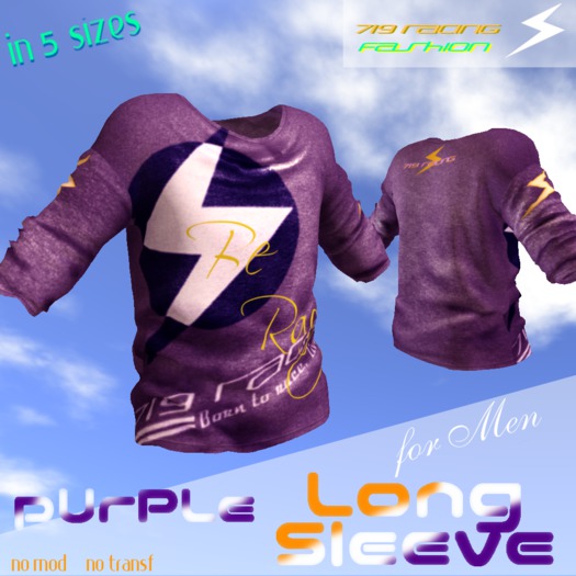 719 Racing Mens Long Sleeve Purple (Wear to unpack)