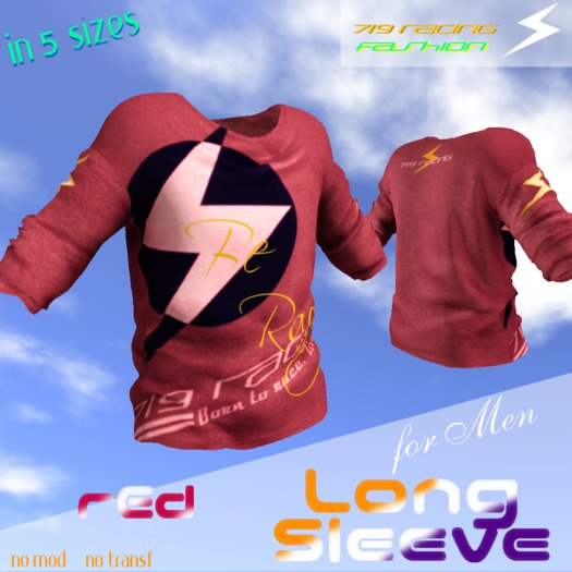 719 Racing Mens Long Sleeve Red (Wear to unpack)
