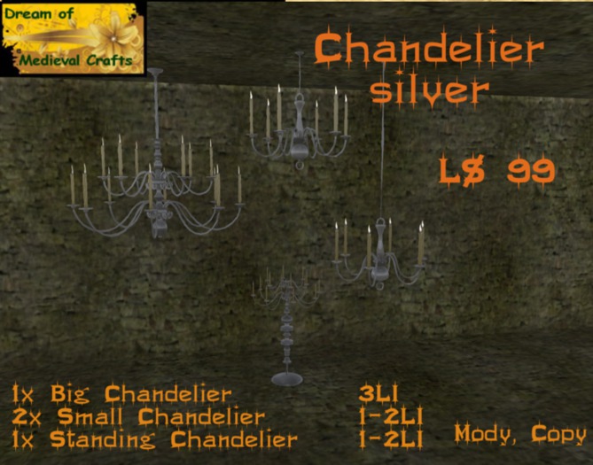 ((*DMC*)) Chandelier silver B