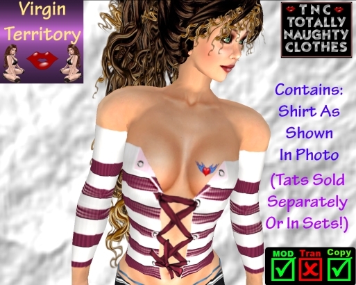Virgin Territory Top 3D White On Red