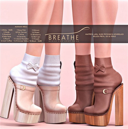 [BREATHE]-Manami Heels-White - RARE