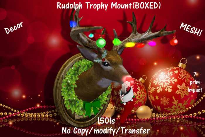 Rudolph Trophy Mount(BOXED)