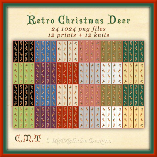 Retro Christmas Deer m