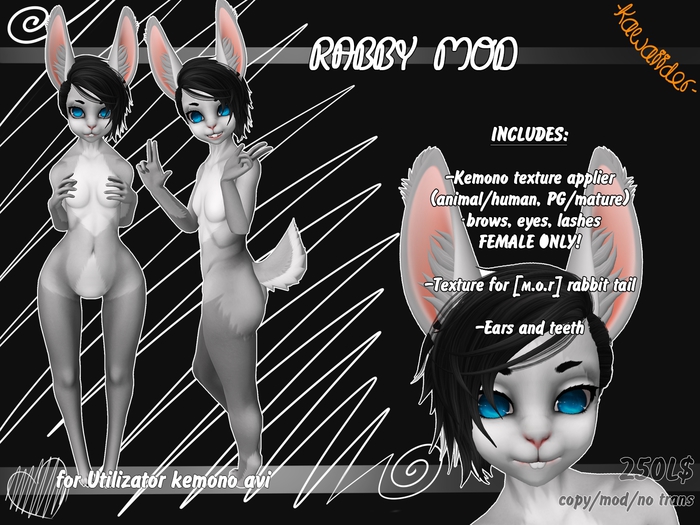 -KW- Kemono ~Rabby mod *gray*