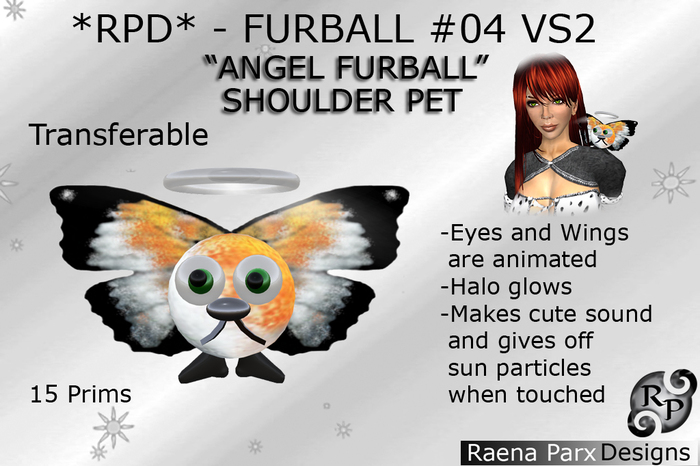 FURBALL #04 VS2 -ANGEL FURBALL SHOULDER PET - *RPD*