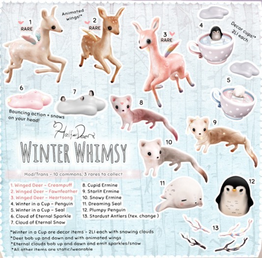 +Half-Deer+ Winter Whimsy - Stardust Antlers (tex. change)