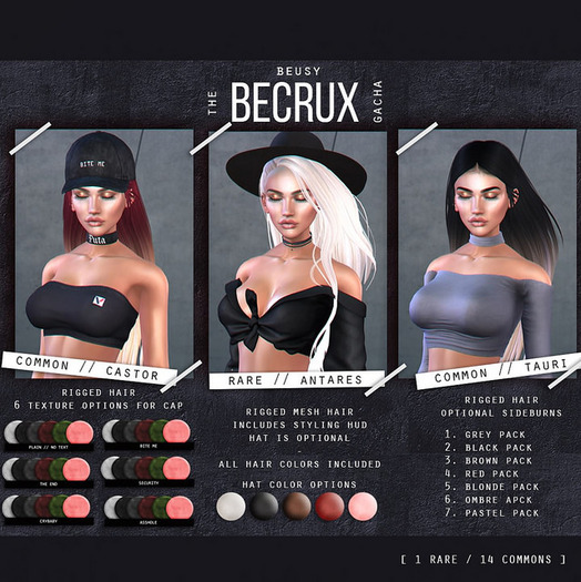 Beusy: Tauri Hair #3 [ Becrux Gacha / Boxed ] COMMON