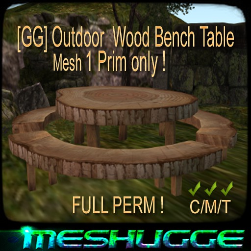 Wood Bench Table (Full Perm)