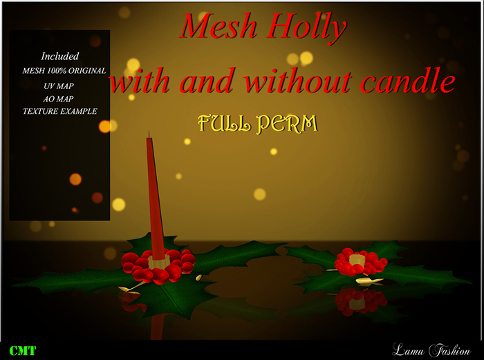 -Lamu Fashion-Mesh Holly with and without candle FULL PERM