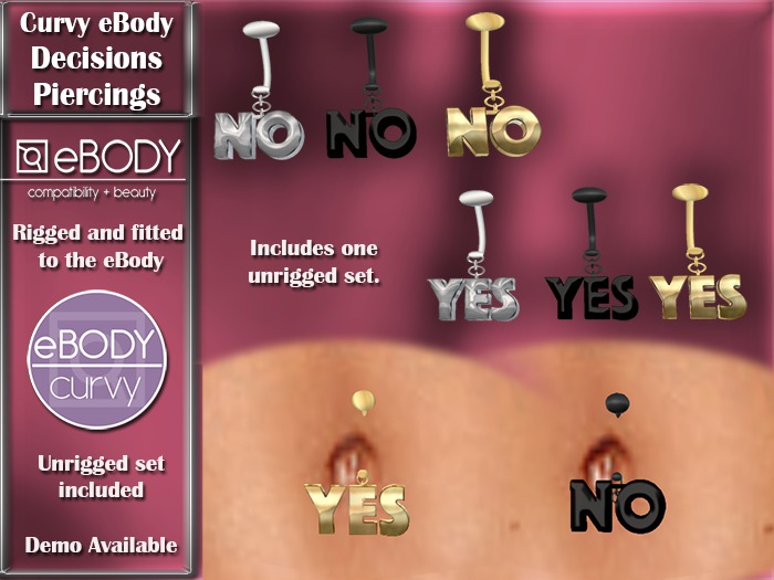 ABAR eBody Curvy - Decisions Navel Piercing DEMO