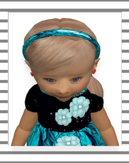 Pat A Kake Princess Blue Headband