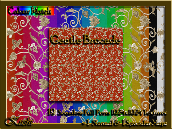 !Kushi! GentleBrocade Textures -WEAR TO UNPACK