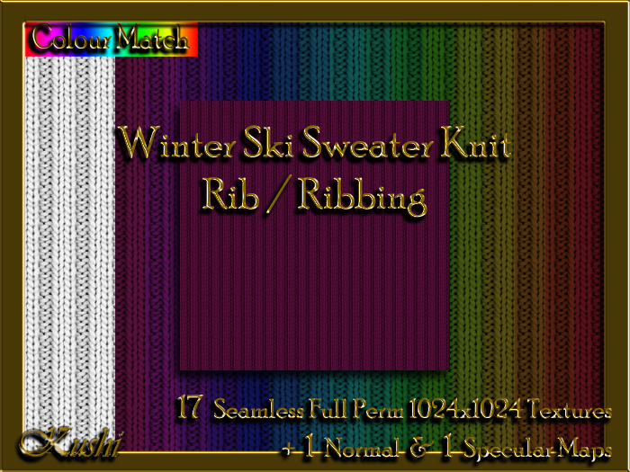 !Kushi! WinterSkiSweaterKnitRIB Textures -WEAR TO UNPACK