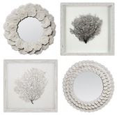 Wall Decor - Shell Mirror Quad