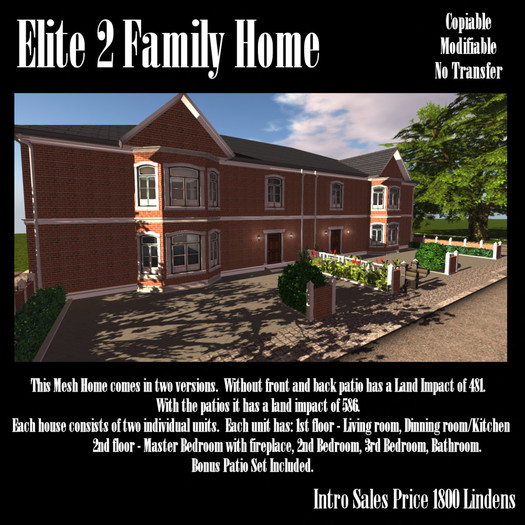 Elite Two Family Home (Pkg)