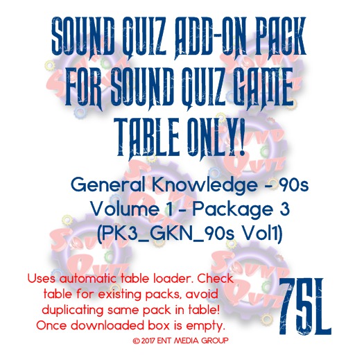 Sound Quiz 90s Gen Knowledge Trivia add-on pack
