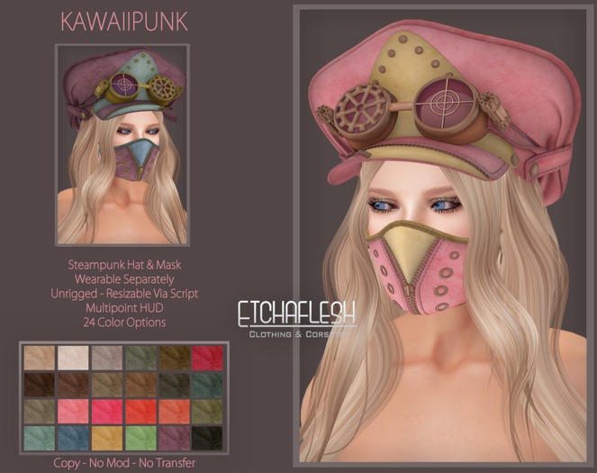 [Etchaflesh] Steampunk Mask - Kawaiipunk BOXED (Wear)