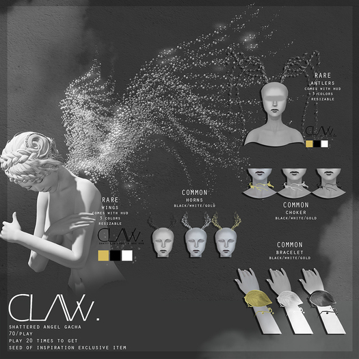 C L A Vv. Shattered Angel - Bracelet White Right