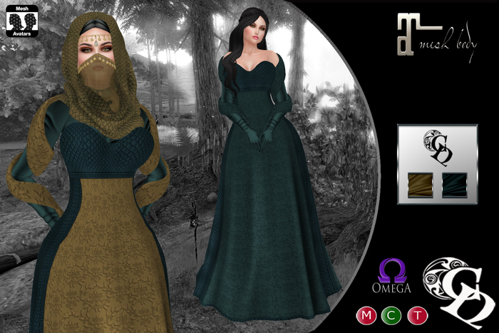 C&N Medieval dress Gadea green maitreya
