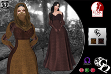 C&N Medieval dress Gadea Browm Slink