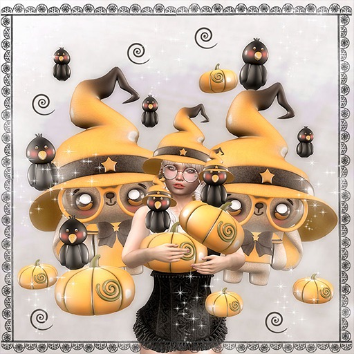 * Lil bit of Magic * Orange Decoration 
