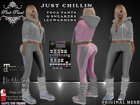 yoga pants and sneakers