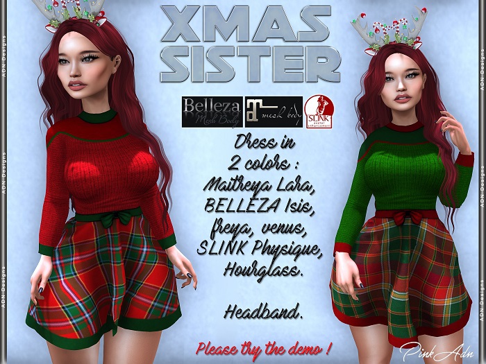 [AdN] Xmas Sister (slink belleza maitreya)