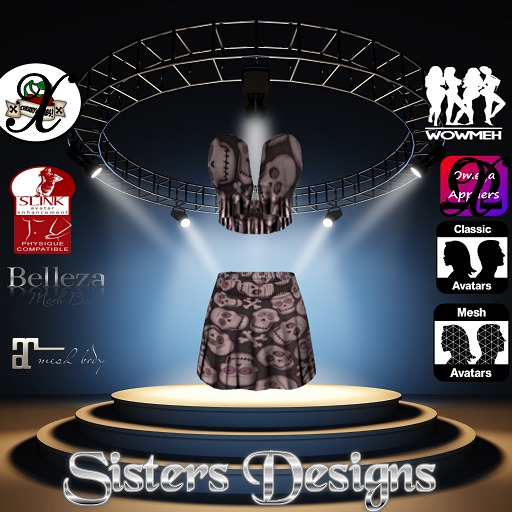 SD-FUNNY SKULLS MESH