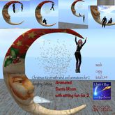 Animated Christmas Santa Moon For 2 with stars and wind